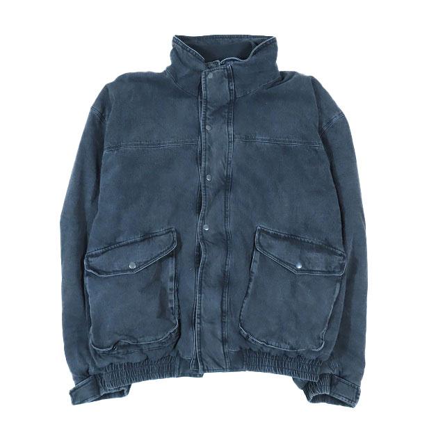 【中古】ウィリーチャバリア WILLY CHAVARRIA ワークデニムボンバージャケット オーバーシルエット ブルゾン 黒 ブラック XL メンズ