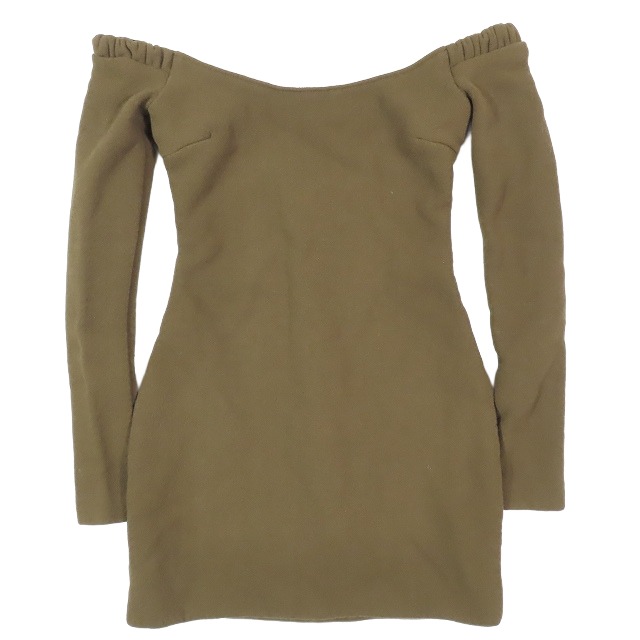 【中古】未使用品 ケイト KHAITE ワンピース ドレス ミニ丈 オフショルダー バージンウール 5290553 SHORT DAY DRESSES XS ブラウンの通販は 24,000円