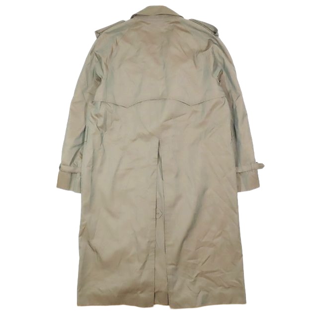 美品　アクアスキュータム　撥水　軽量　シングルトレンチコート　ハウスチェック　L 美品 アクアスキュータム 撥水 軽量 シングルトレンチコート