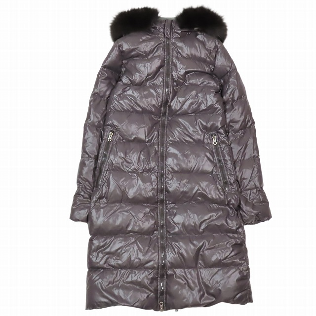 【中古】デュベティカ DUVETICA Alia ダウンコート ロングジャケット ブルゾン フーディ 38 紫系/11YBA11 レディース の通販は 8,760円