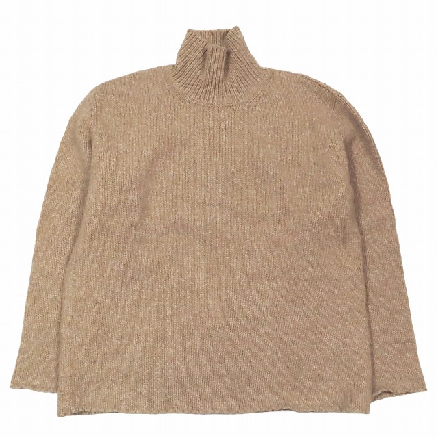 SILK WOOL CAMEL MIX KNIT P/O(MIX PEACH) - H-L auralee CAMEL WOOL