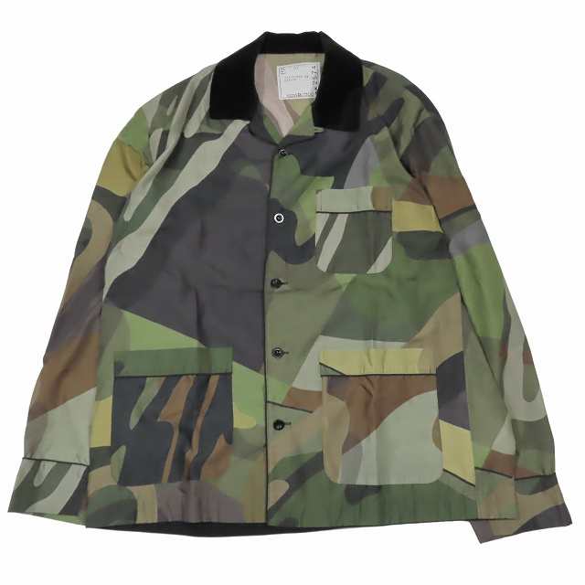 【中古】サカイ sacai × カウズ KAWS Long Sleeve Shirt ロングスリーブ シャツ 1 マルチカラー 21-02574M/4 メンズ の通販は