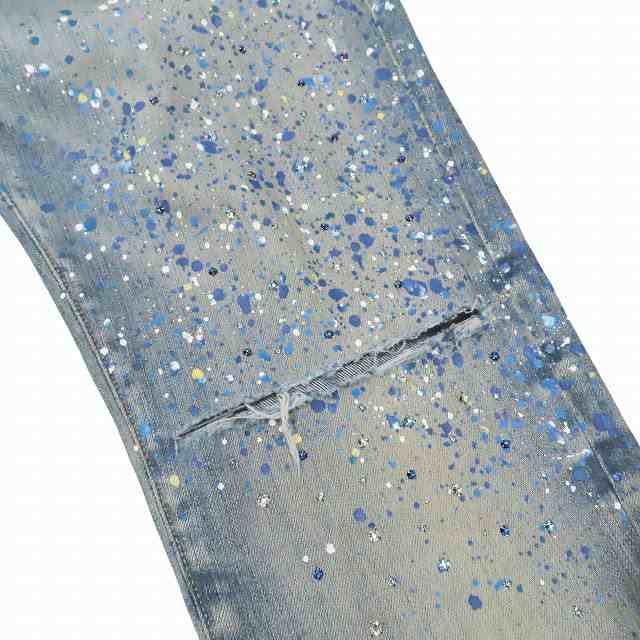 【中古】アミリ AMIRI Crystal Painter Jean ジーンズ デニムパンツ ボタンフライ 34 ブルー/1 メンズ の通販は