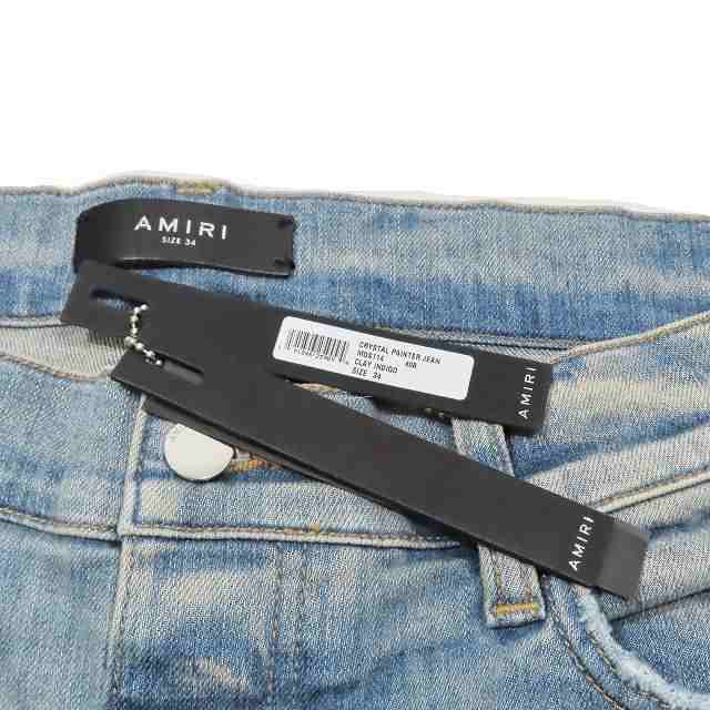 【中古】アミリ AMIRI Crystal Painter Jean ジーンズ デニムパンツ ボタンフライ 34 ブルー/1 メンズ の通販は
