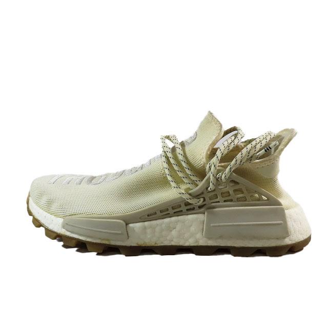 【中古】adidas × PHARRELL WILLIAMS NMD HU TRAIL "WHITE" ローカットスニーカー EG7737 靴 シューズ ホワイト 26.5?p メンズ の通販は