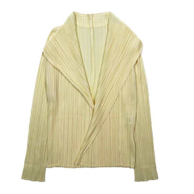 【中古】17SSPLEATS PLEASE ISSEY MIYAKE カーディガン ジャケット ラップカーディガン PP71-J0162 長袖 イエロー系 3 レディース の通販は