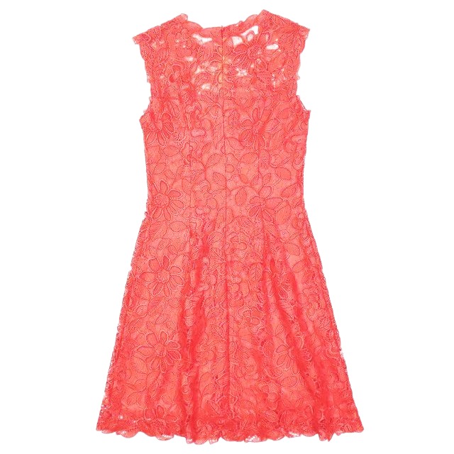 中古◆TADASHI SHOJI タダシショージ レースデザインノースリーブワンピースドレス コットン 2 白×黒 美品 D33 TADASHI SHOJI タダシショージ レディース ワンピース