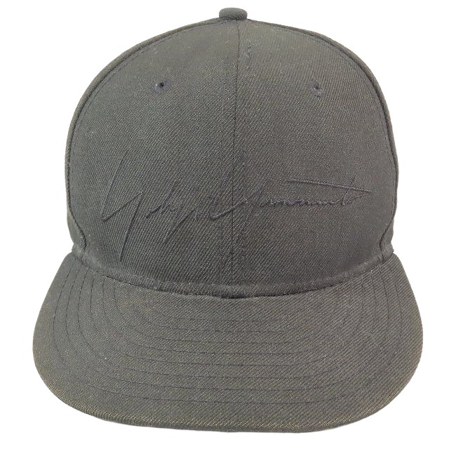 【中古】14ss ヨウジヤマモトプールオム × ニューエラ YOHJI YAMAMOTO POUR HOMME × NEW ERA ロゴ キャップ ベースボールキャップ 黒の通販は