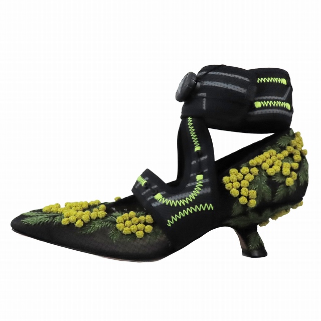 中古】極美品 22AW Christian Dior × Roger Vivier 62-22 ミモザ刺繍  