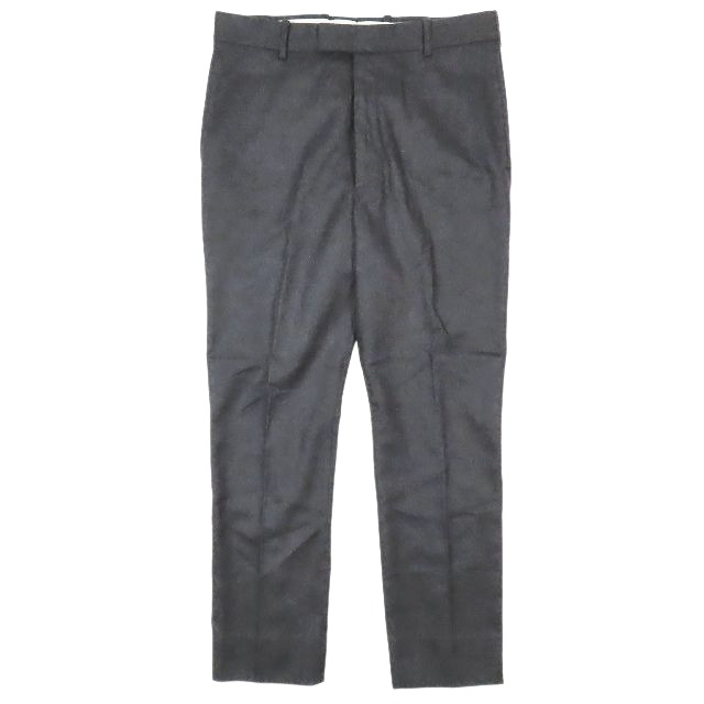 【中古】美品 アレキサンダーマックイーン ALEXANDER MCQUEEN スラックス パンツ ウール センタープレス テーパード 50 L ダークグレー