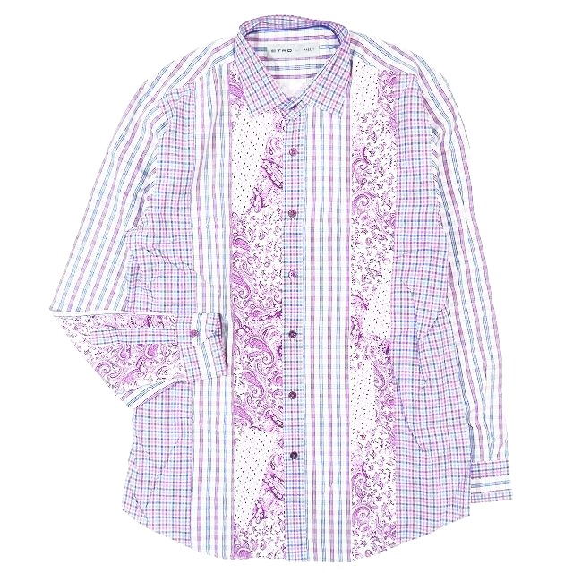 美品!! イタリア製*エトロ ETRO ペイズリー柄 キャンバス×レザー