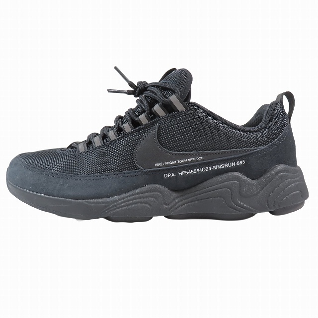 【中古】ナイキ NIKE × FRAGMENT DESIGN AIR ZOOM SPIRIDON SP スニーカー シューズ 27.0 ブラック HF5455-001 