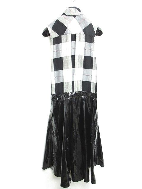 中古 エムエムシックス Mm6 ロング ワンピース ドッキング ノースリーブ チェック シャツ フレア 黒系 38 約s Mの通販はau Pay マーケット ブランド古着のベクトル