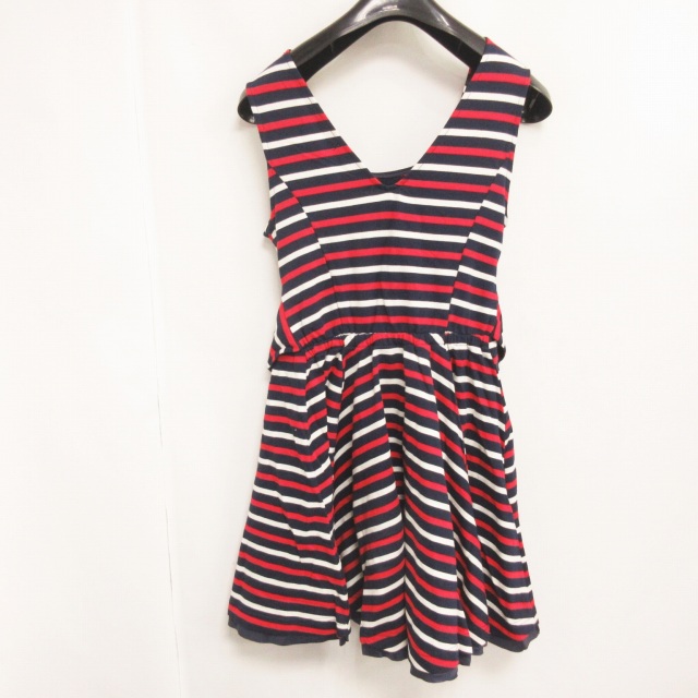 中古 未使用品 マーキュリーデュオ Mercuryduo ノースリーブ ワンピース ボーダー パイル マリン 赤紺白 Fの通販はau Pay マーケット ブランド古着のベクトル