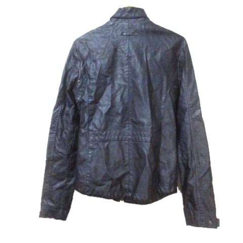 中古 ザラマン Zara Man ライダースジャケット ジップアップ スタンドカラー ストレッチ 紺 ネイビー S 175 92a 胸ポケット X メンズの通販はau Pay マーケット ブランド古着のベクトル