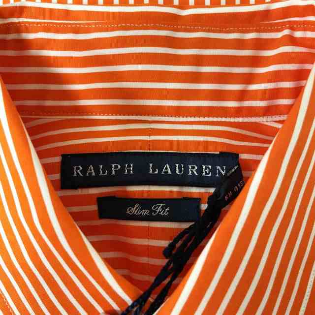 中古 未使用品 ラルフローレン Ralph Lauren タグ付 ストライプ カジュアルシャツ ポニーロゴ 長袖 オレンジ Sの通販はau Pay マーケット ブランド古着のベクトル