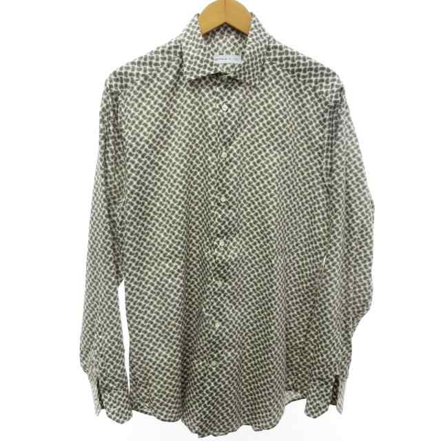 【中古】エトロ ETRO ドレスシャツ 長袖 ペイズリー柄 総柄 コットン レギュラーカラー フォーマル 41 約L相当｜au PAY マーケット
