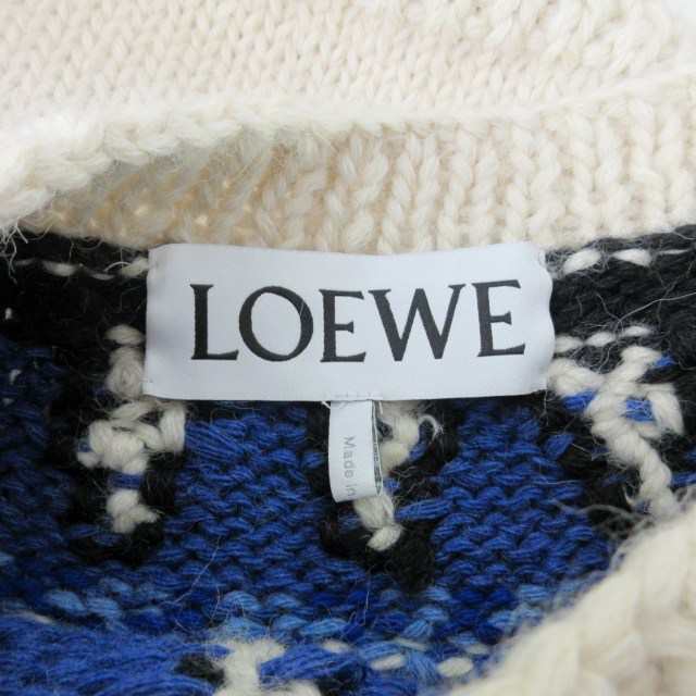 中古】ロエベ LOEWE アニマル エンボリッシュ ニット セーター ウール