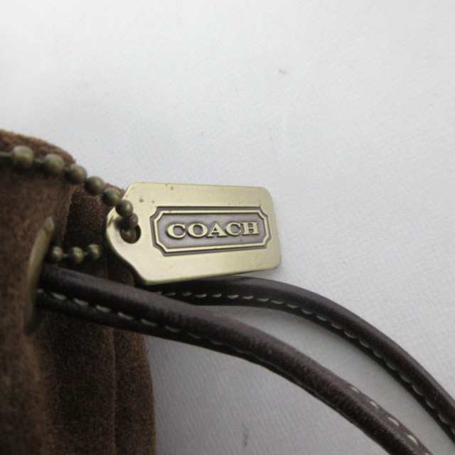 美品■COACH コーチ ハンドバッグ スエード 保護袋付き 可愛い