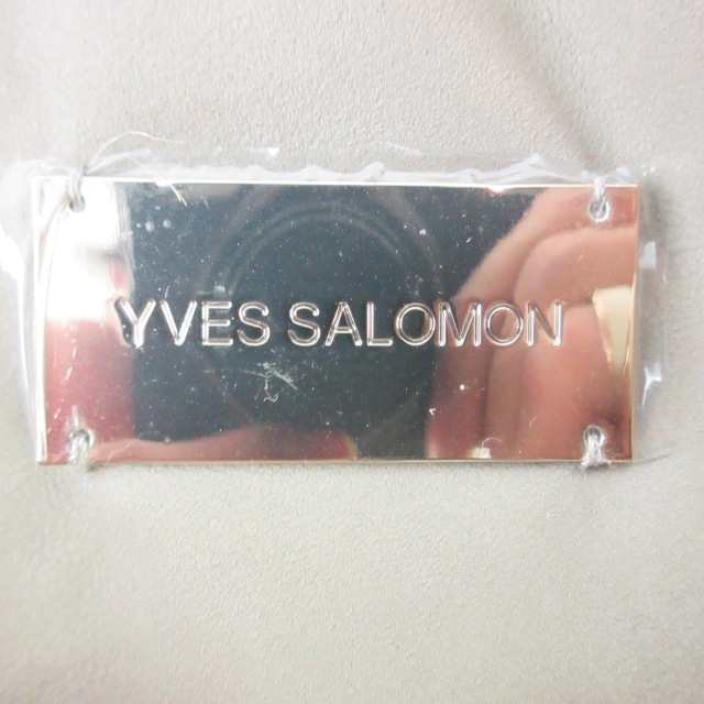 【中古】イヴサロモン YVES SALOMON カルガンラムレザー コート ジャケット 毛皮 ファー グレー 灰 36 約M相当 0806 ｜au  PAY マーケット