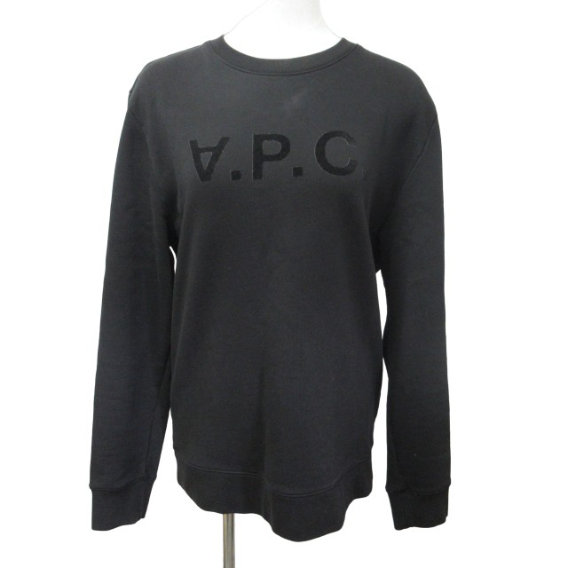 【中古】アーペーセー A.P.C. 近年モデル ロゴスウェット トレーナー 長袖 黒 ブラック M 0716 STK メンズ レディース｜au PAY  マーケット