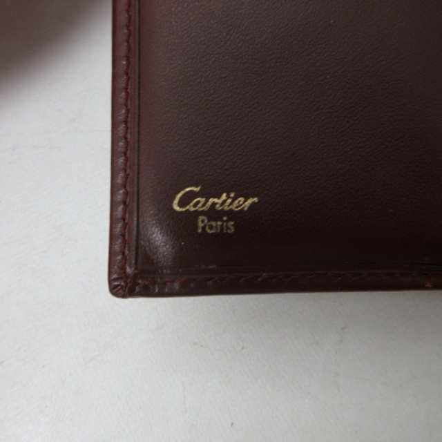 中古】カルティエ Cartier マストライン がま口 2つ折り財布