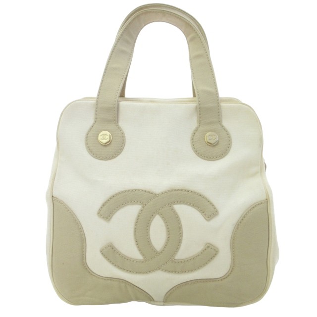 中古】シャネル CHANEL マシュマロ ハンドバッグ キャンバス トート