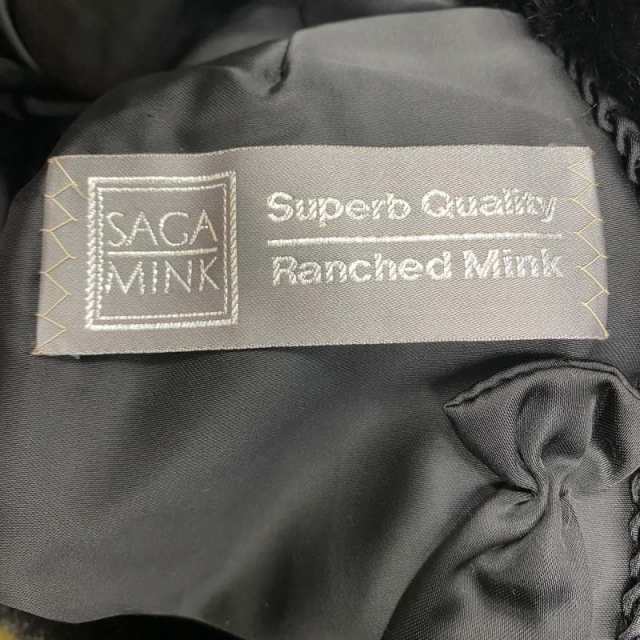 SAGA MINK　裏地　総柄　superb quality　ファーコート