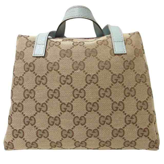 中古】未使用品 グッチ GUCCI 124542 GG柄 キャンバス ハンドバッグ