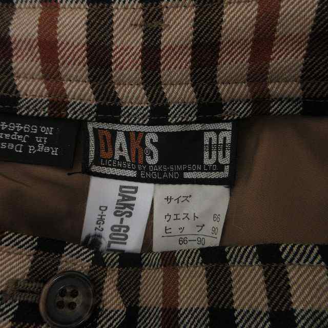 【中古】ダックス DAKS ヴィンテージ イージー ハーフパンツ ショートパンツ ウール チェック柄 ベージュ系 約S〜?｜au PAY マーケット