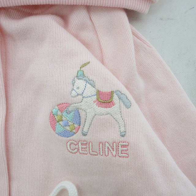 中古】セリーヌ CELINE ベビー服 パーカー フーディー ロゴ刺? 長袖