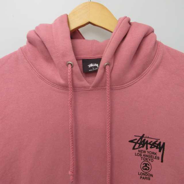 中古】ステューシー STUSSY ロゴパーカー プルオーバー フーディー