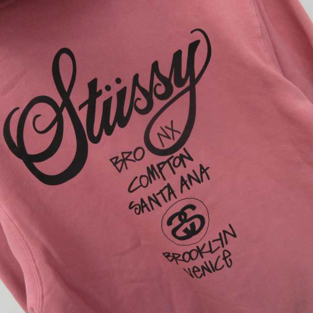 中古】ステューシー STUSSY ロゴパーカー プルオーバー フーディー