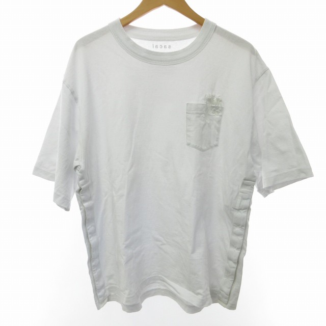 中古】サカイ sacai 美品 22AW Flower Embroidery T-Shirt フラワー