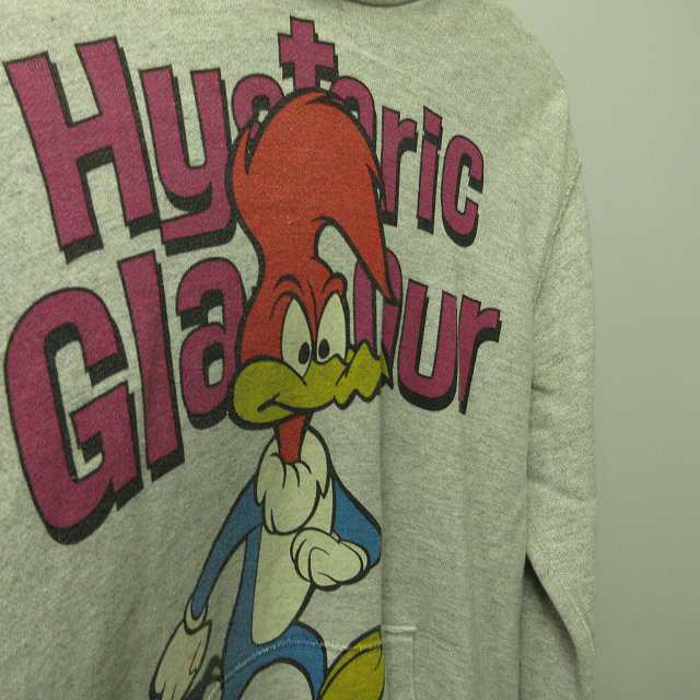 【中古】ヒステリックグラマー HYSTERIC GLAMOUR ウッドペッカー パーカー フーディー 0243CF15 長袖 グレー S  IBO44｜au PAY マーケット