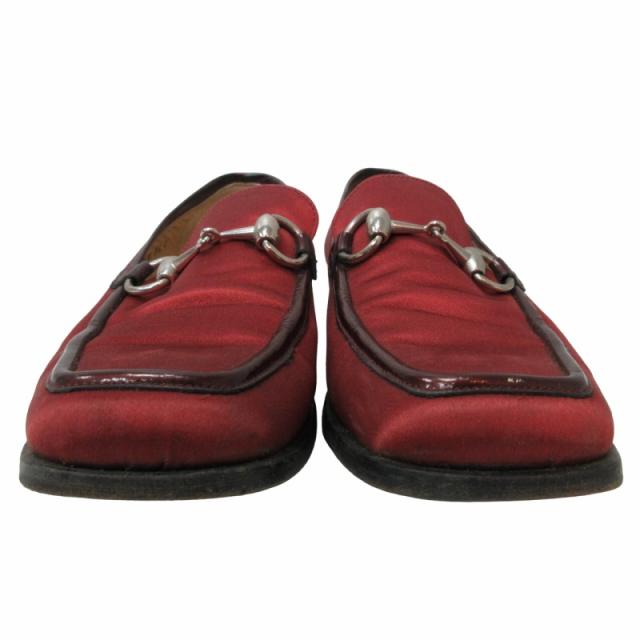 美品】グッチ ホースビット ローファー 赤 レッド パンプス ヒール 