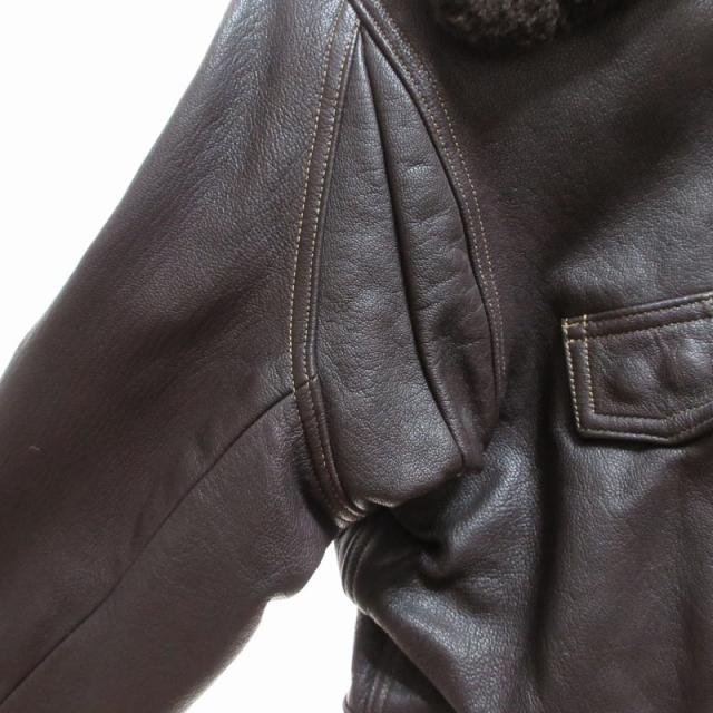 【中古】エヴィス EVISU ロストワールド社別注 A-2 レザージャケット ライダース 革ジャン USA製 34 約S IBO52の通販は 【中古】エヴィス EVISU ロストワールド社別注 A-2 レザージャケット ライダース 革ジャン USA製 34 約S IBO52の通販は