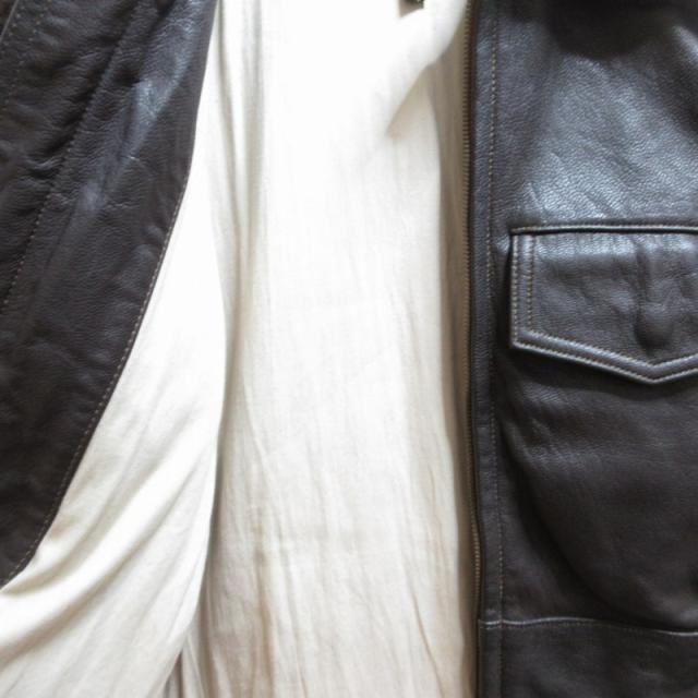 【中古】エヴィス EVISU ロストワールド社別注 A-2 レザージャケット ライダース 革ジャン USA製 34 約S IBO52の通販は 【中古】エヴィス EVISU ロストワールド社別注 A-2 レザージャケット ライダース 革ジャン USA製 34 約S IBO52の通販は