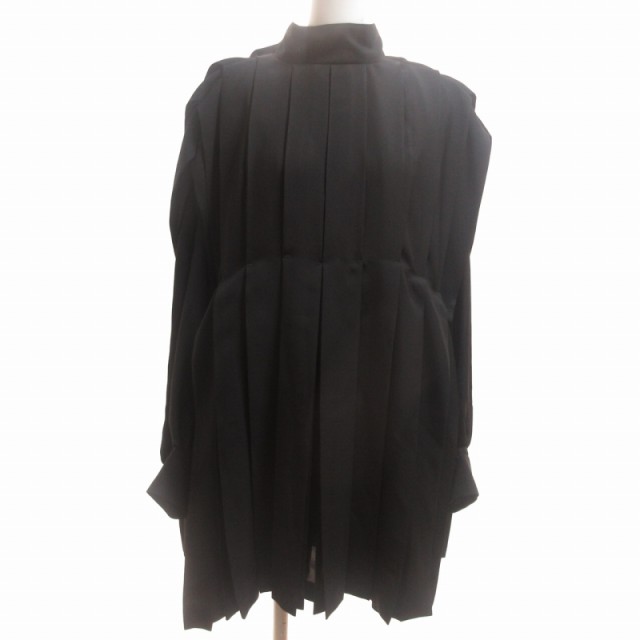 【中古】未使用品 WRYHT タグ付 23AW HOLLY PLEATED TOPS ブラウス ブラック フリーサイズ 232WT-SH03 ■BL2