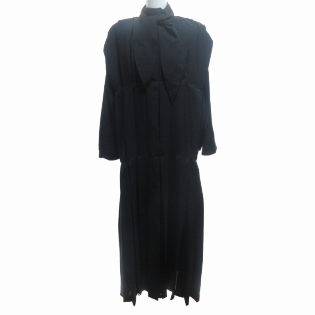 【中古】未使用品 WRYHT タグ付 23AW HOLLY PLEATED DRESS ワンピース ブラック フリーサイズ 232WT-DR03 ■BL2