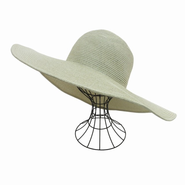 【中古】未使用品 ライト タグ付き 22SS LONG BRIM HAT 麦わら帽子 ストローハット 中折れ帽 ベージュ 約S ■BL2