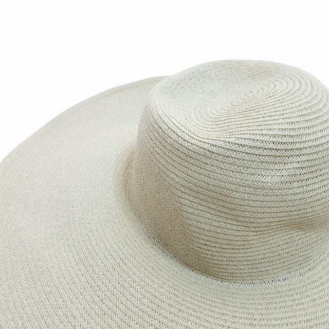 【中古】未使用品 ライト タグ付き 22SS LONG BRIM HAT 麦わら帽子 ストローハット 中折れ帽 ベージュ 約S ■BL2