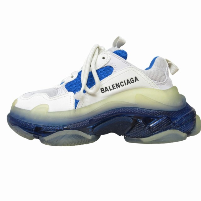 【中古】バレンシアガ BALENCIAGA Triple S トリプル エス トリエス ホワイト ブルー 35 23.0cm 544351 ☆AA★