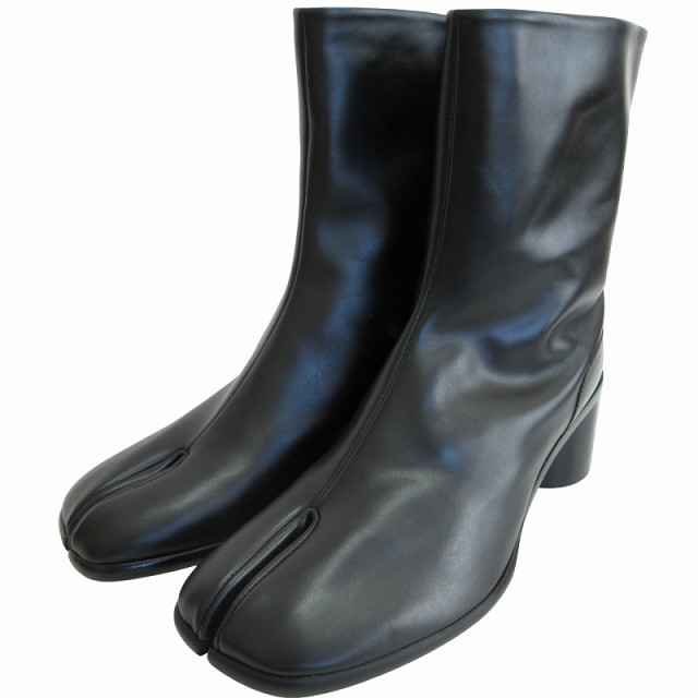 【中古】未使用品 メゾンマルジェラ 22 タグ付 22AW TABI ANKLE BOOTS カーフレザー タビブーツ 足袋 ヒール 43