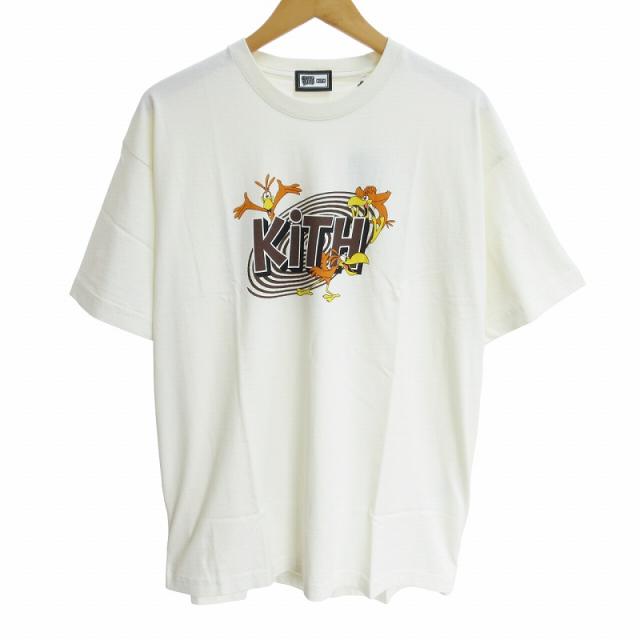【中古】タグ付 キス KITH NYC × ココアパフス COCOA PUFFS コラボ 22AW Tシャツ プリント 半袖 白 ホワイト L の通販は 7,800円