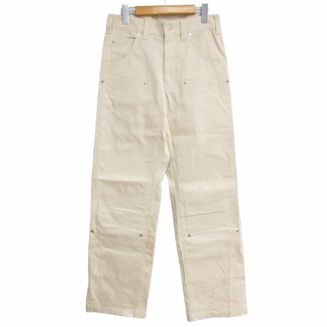 【中古】コミッション Commission 22AW ダブルニーパンツ ペインターパンツ ワークパンツ アイボリー 30 約Sの通販は