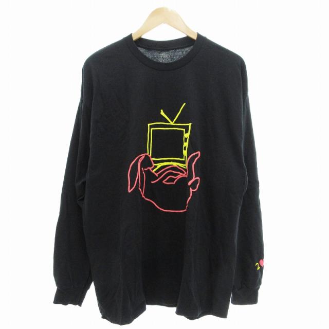 【中古】美品 ハリー・スタイルズ HARRY STYLES 2022 LOVE TOUR OFFICIAL Tシャツ カットソー プリント 黒 XL /JSの通販は 5,800円