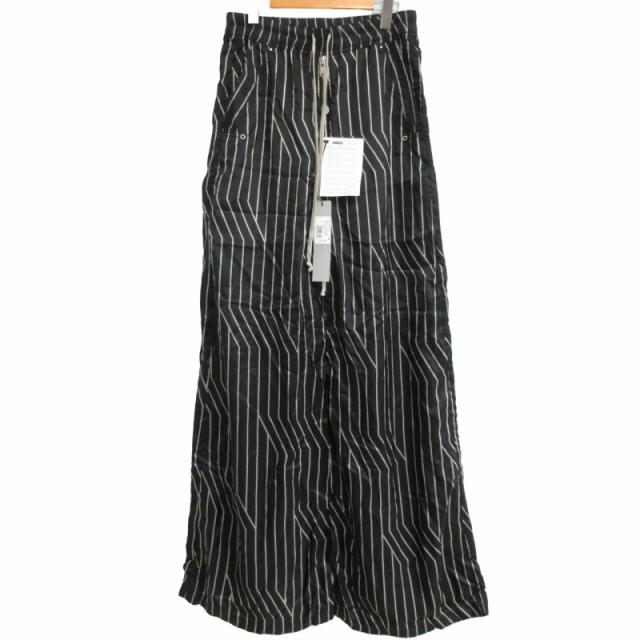 【中古】未使用品 リックオウエンス Rick Owens タグ付 23SS LIDO ワイドベラロングパンツ 黒 グレー パール 48 約Lの通販は