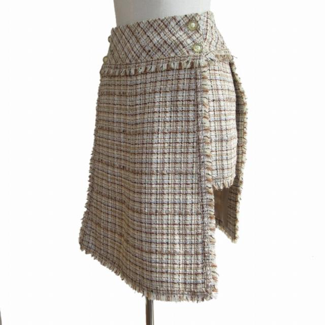 中古】シャネル 04P 美品 シルク混ツイード アンサンブル