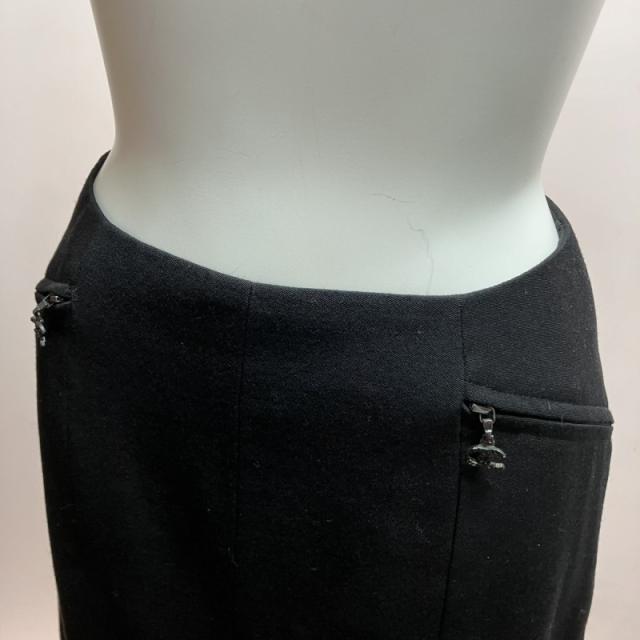 中古】シャネル CHANEL 02A ココマークファスナー スカート ウール